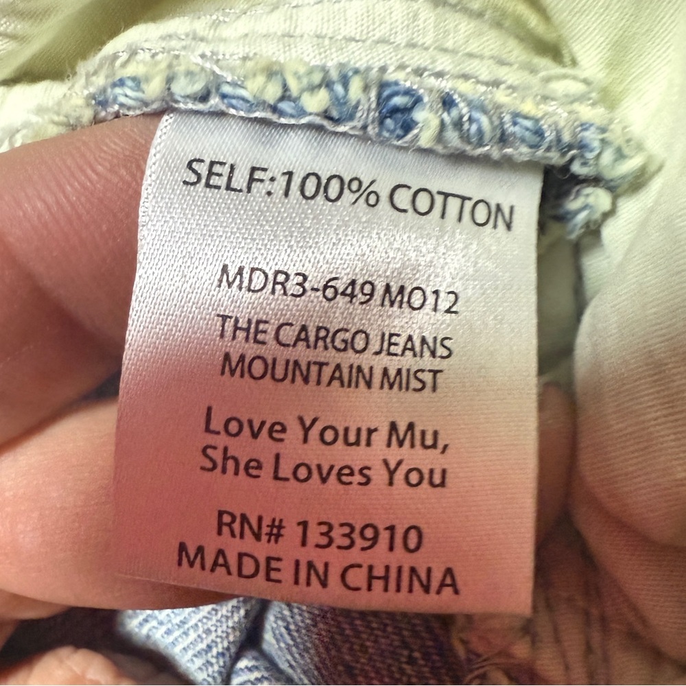 Show Me Your MuMu Cargo Jeans in Mountain Mist - 25 - Picture 10 of 12